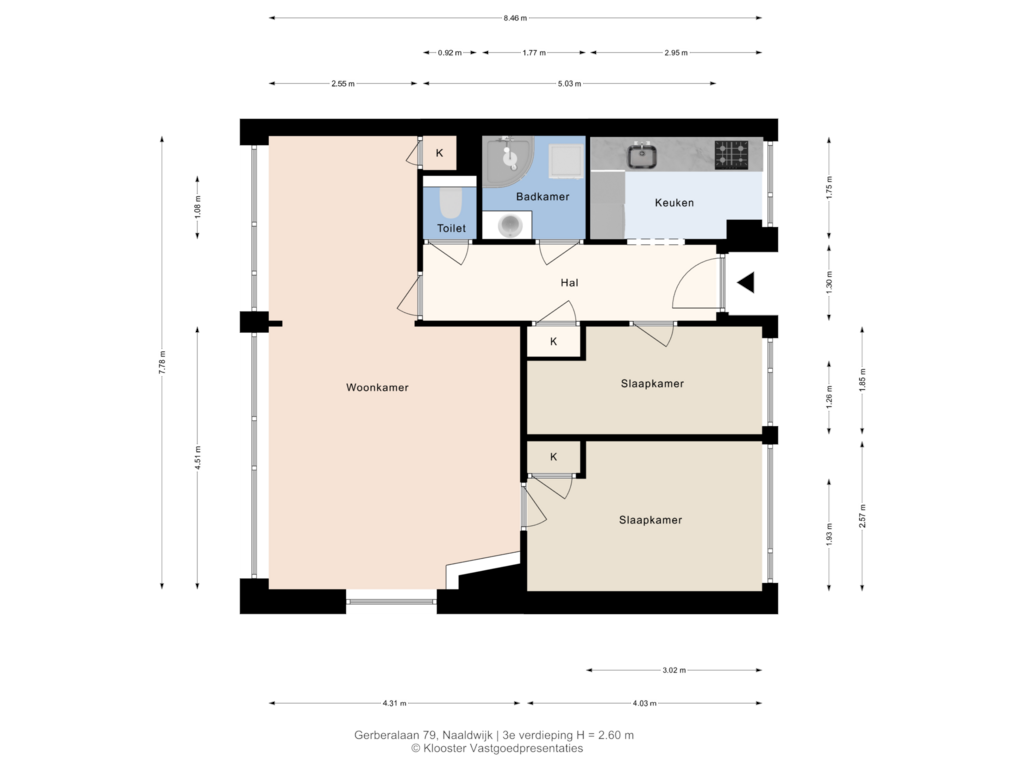 Bekijk plattegrond van 3e Verdieping van Gerberalaan 79