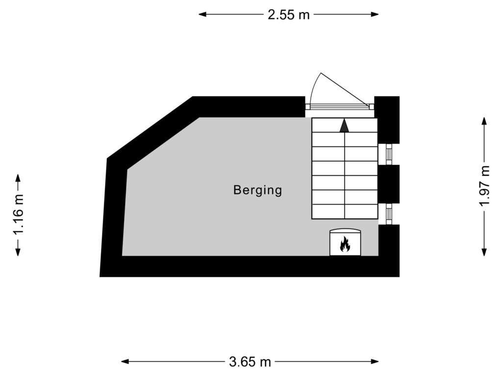 View floorplan of Kelder of van der Does de Willeboissingel 52