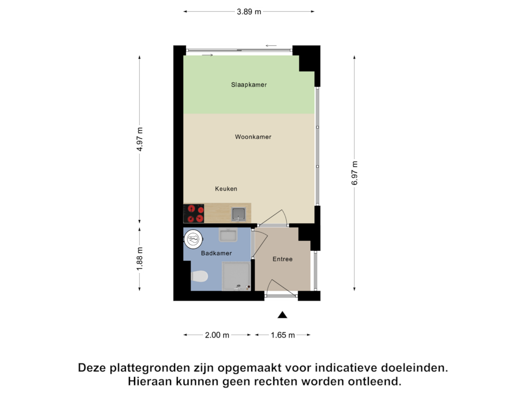 View floorplan of Appartement of Hertog Hendrik van Brabantplein 17-F