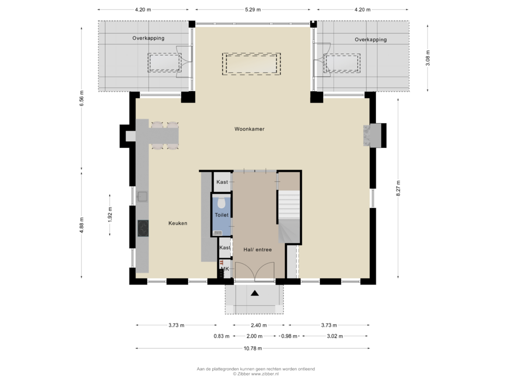 Bekijk plattegrond van Begane Grond van Bergstraat 24