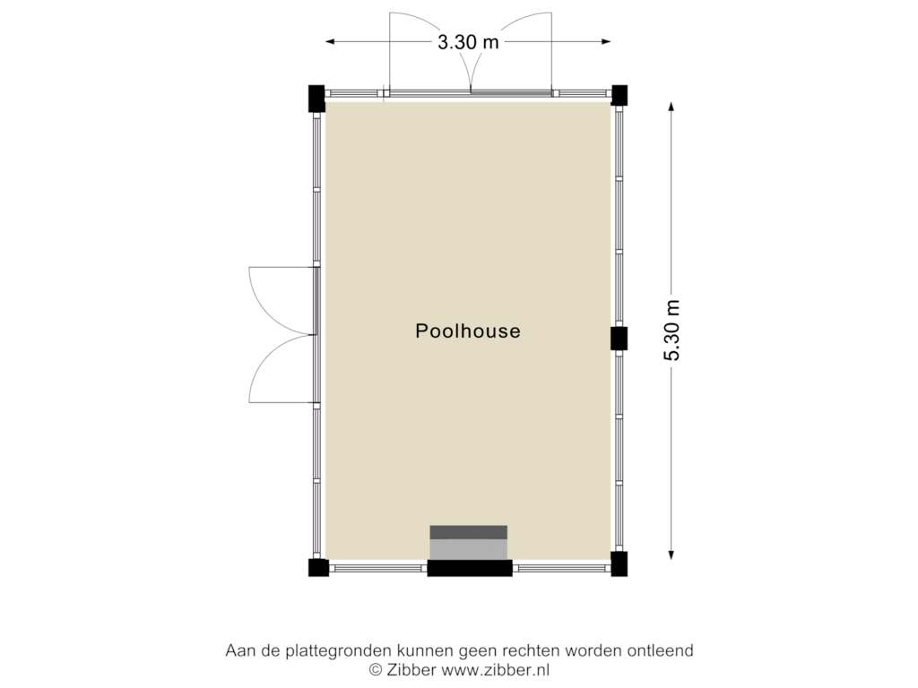 Bekijk plattegrond van Poolhouse van Bergstraat 24