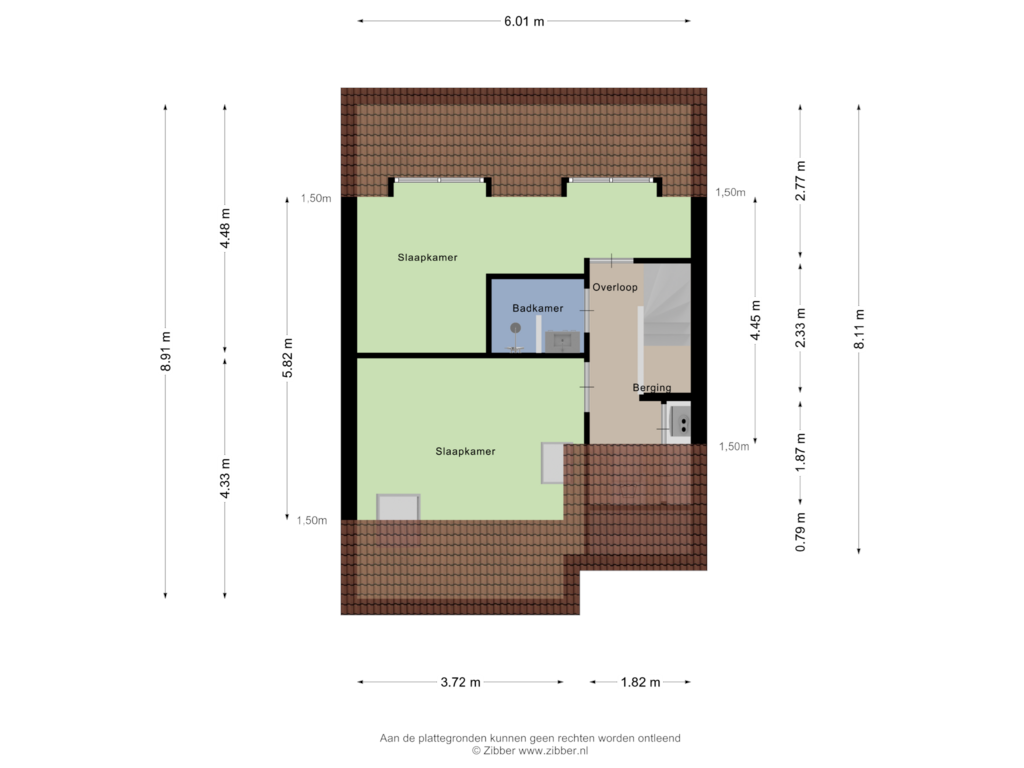 Bekijk plattegrond van Tweede verdieping van Schout de Roijstraat 24