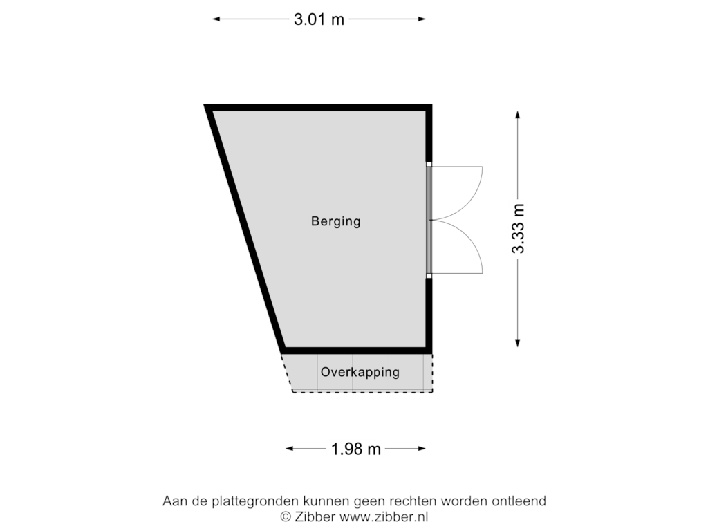 Bekijk plattegrond van Berging van Schout de Roijstraat 24