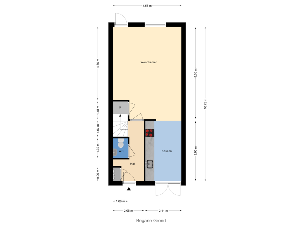 Bekijk plattegrond van Begane Grond van Jan Grijseelspad 18