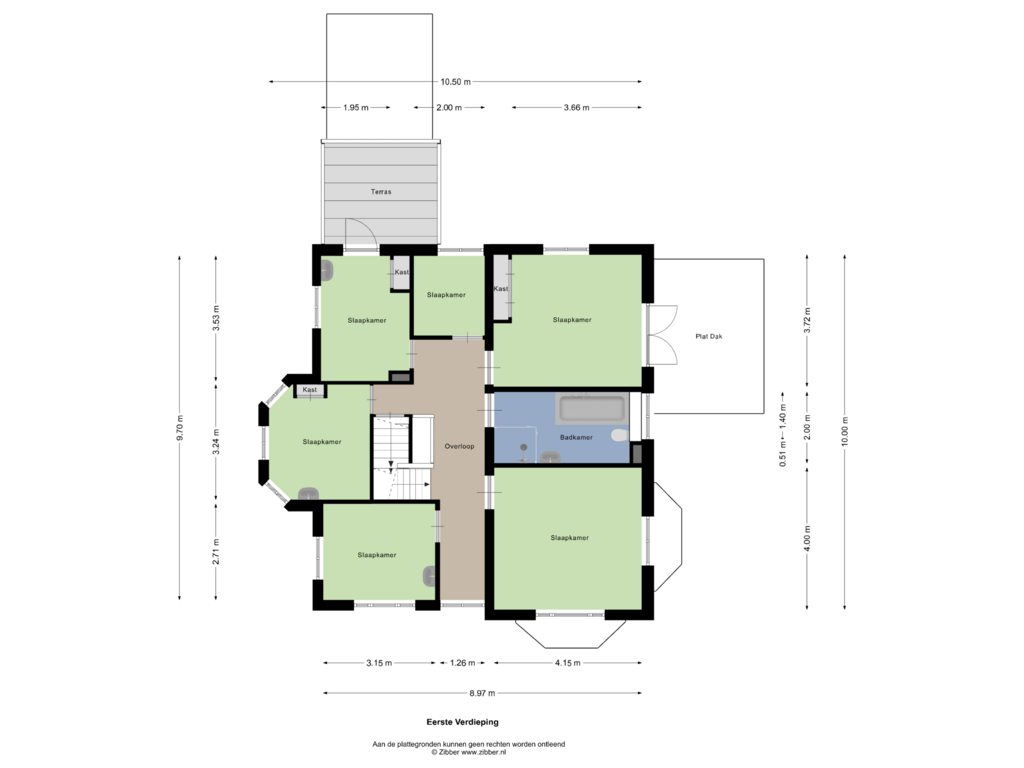 Bekijk plattegrond van Eerste Verdieping van Hoofdstraat 153