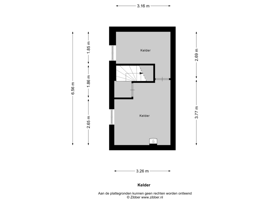 Bekijk plattegrond van Kelder van Hoofdstraat 153