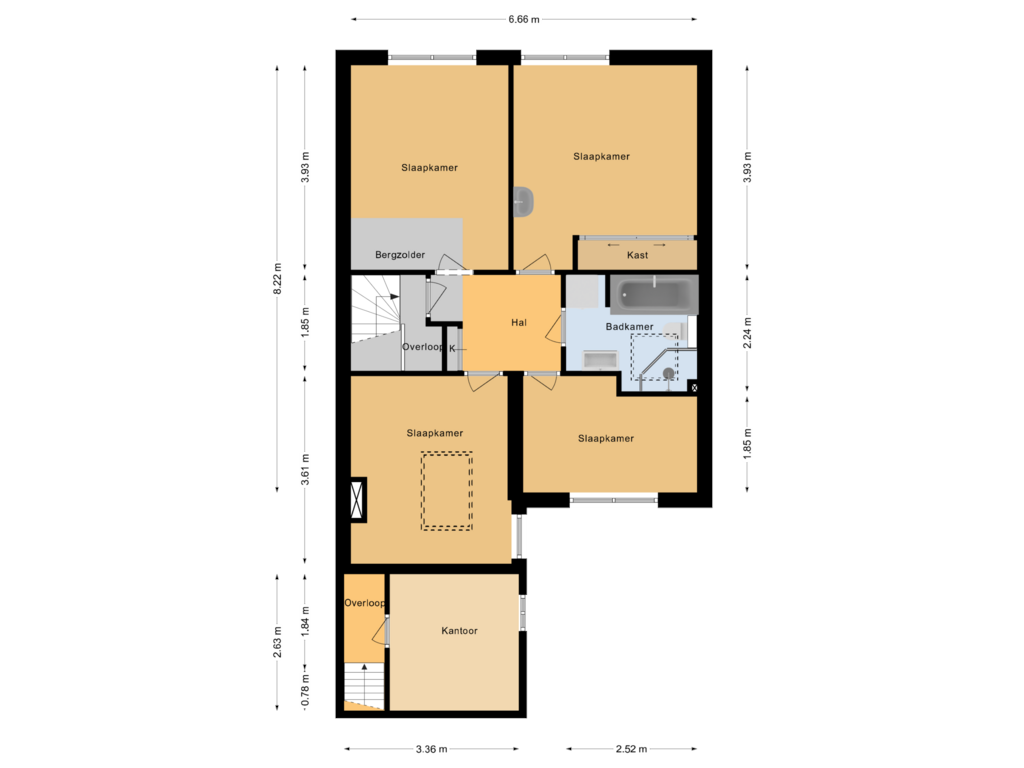 Bekijk plattegrond van Eerste verdieping van Poolsterlaan 5