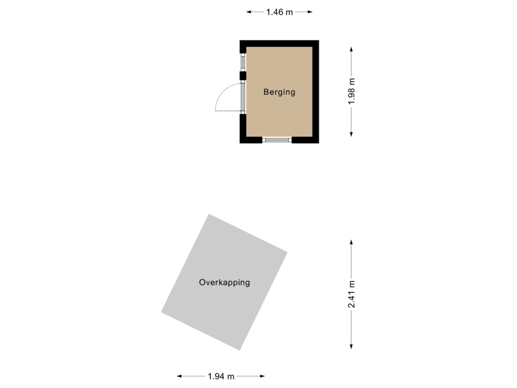 Bekijk plattegrond van Berging van Poolsterlaan 5