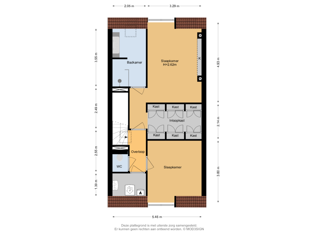 Bekijk plattegrond van 3e Verdieping van Wagenweg 39