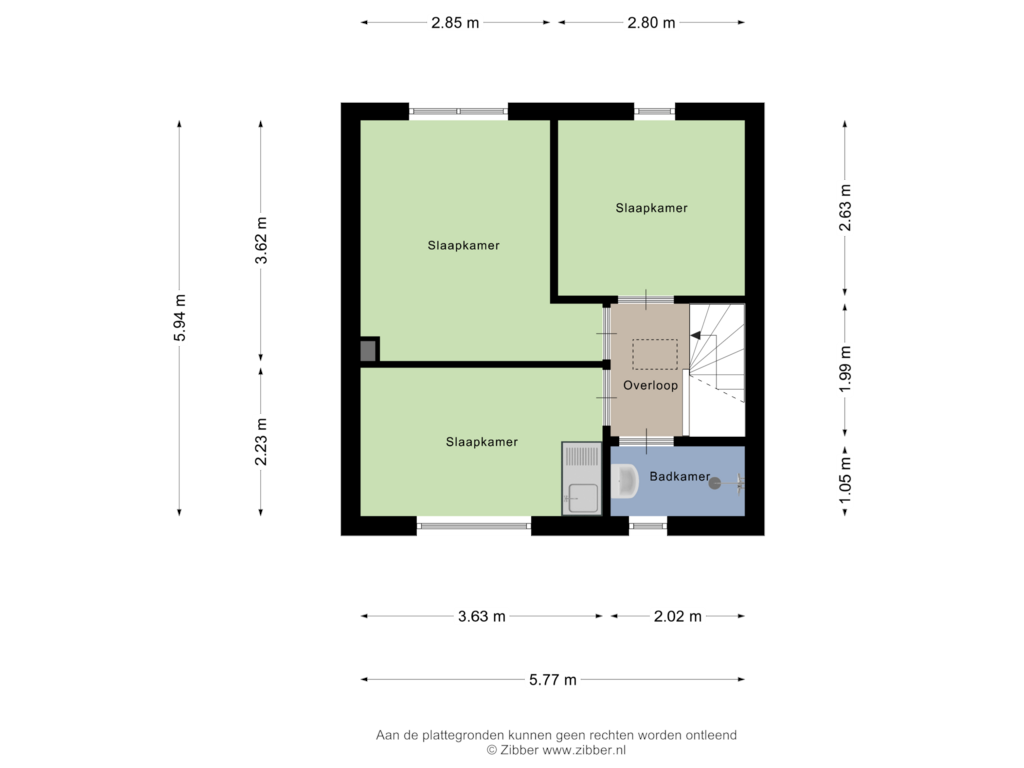 Bekijk plattegrond van Eerste Verdieping van Vogelschorstraat 18