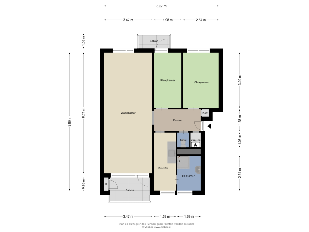 Bekijk plattegrond van Appartement van Leliestraat 37