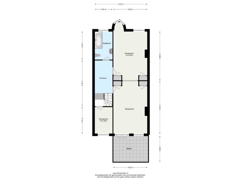 View floorplan of Verdieping 1 of Mathenesserlaan 459