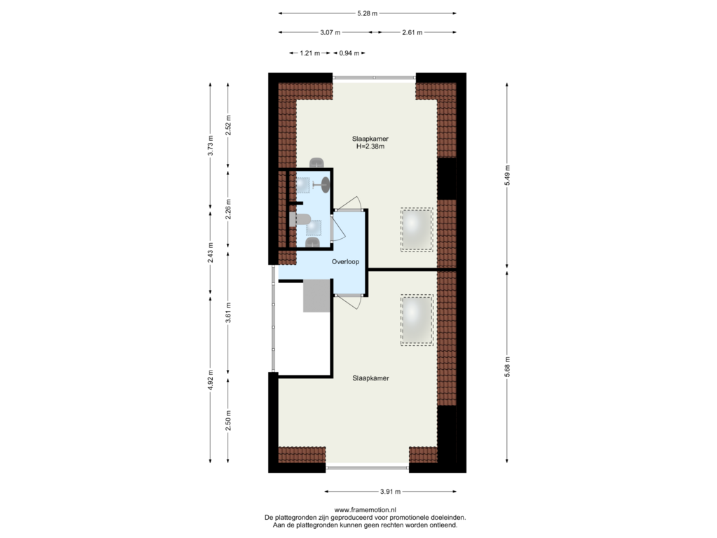 View floorplan of Verdieping 2 of Mathenesserlaan 459