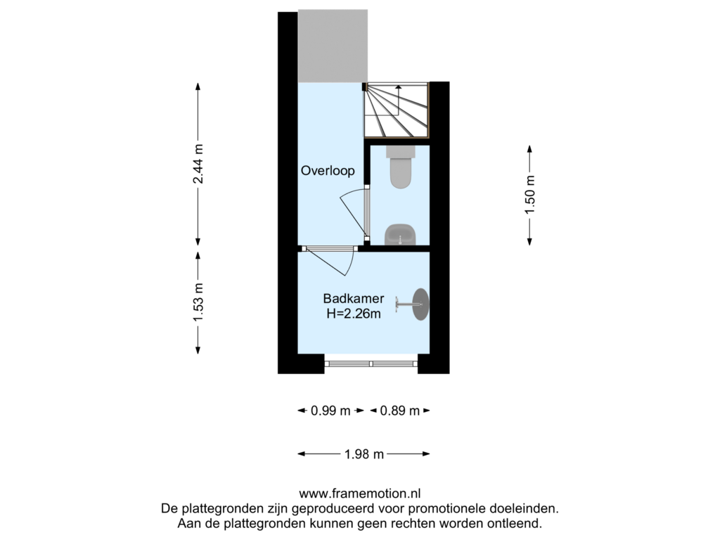 View floorplan of Opkamer of Mathenesserlaan 459