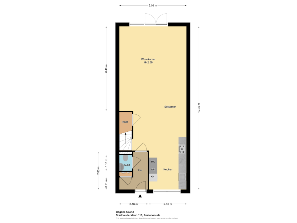 Bekijk plattegrond van Begane Grond van Stadhouderslaan 110