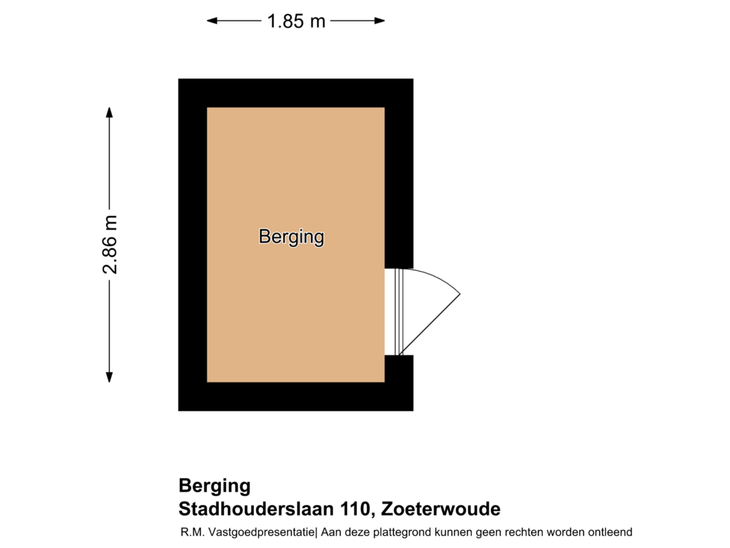 Bekijk plattegrond van Berging van Stadhouderslaan 110