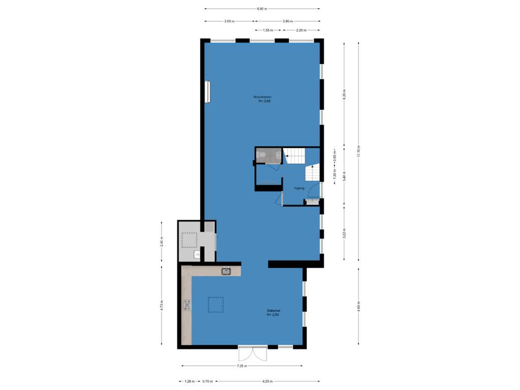 View floorplan of Begane grond of Kerksingel 39