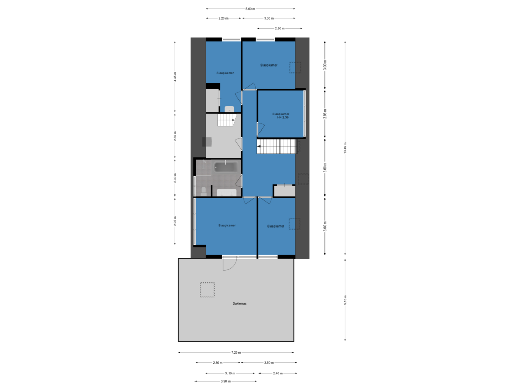 View floorplan of Eerste etage of Kerksingel 39