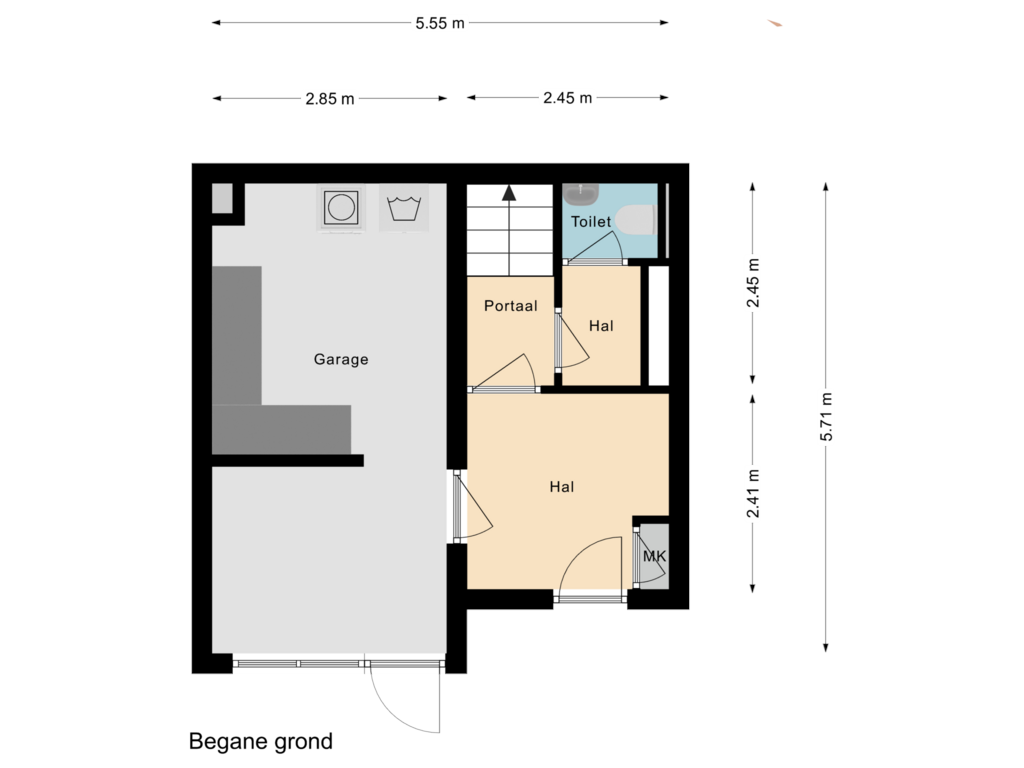 View floorplan of bgg of Vrijheer van Eslaan 6