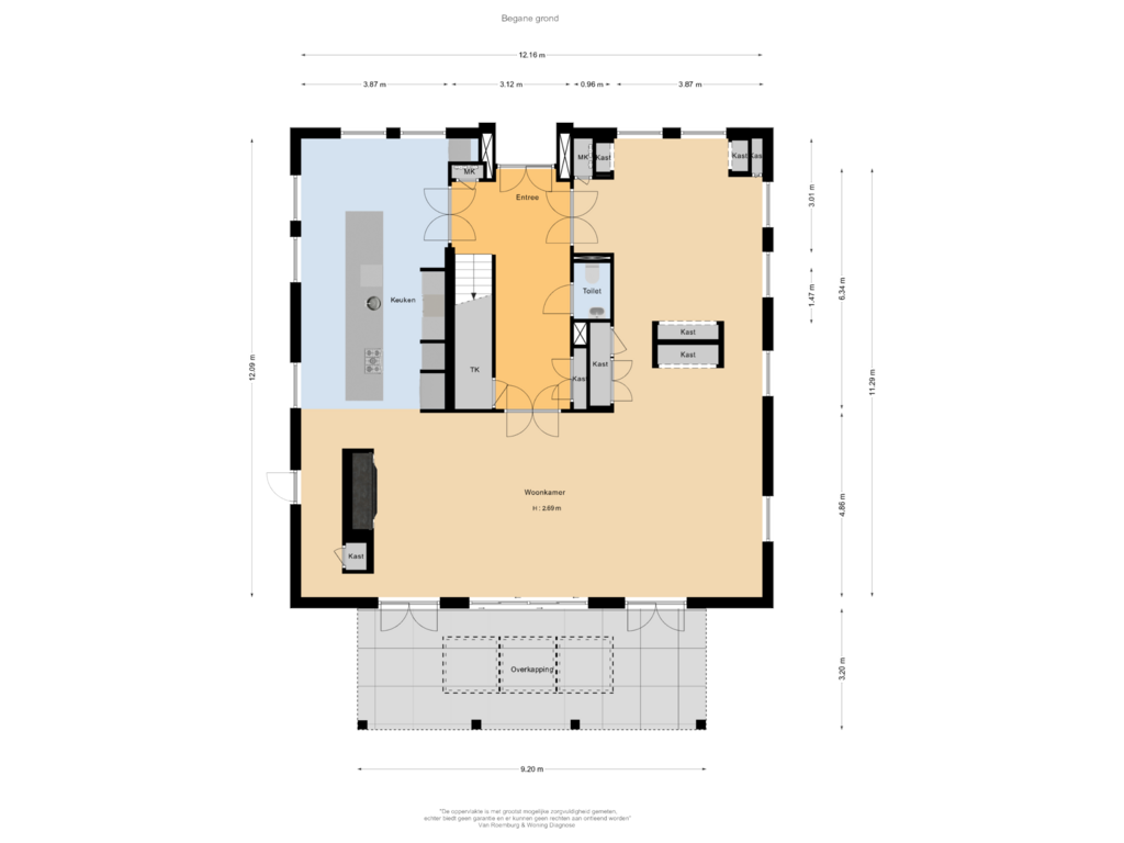 View floorplan of Begane grond of Bangert 60