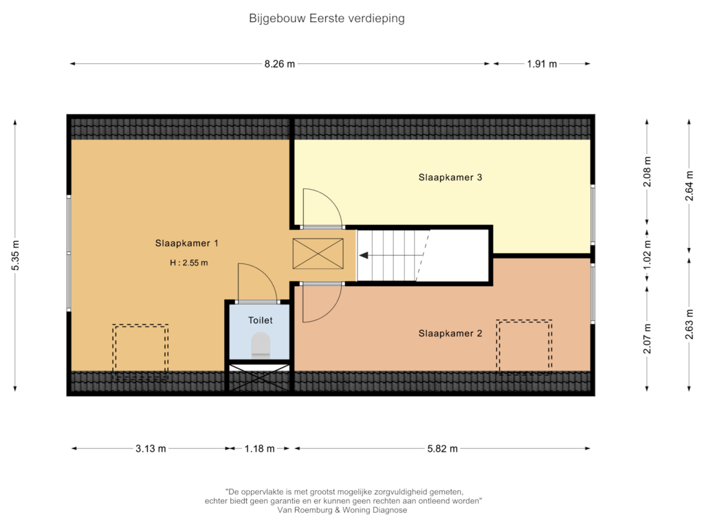 View floorplan of Bijgebouw Eerste verdieping of Bangert 60