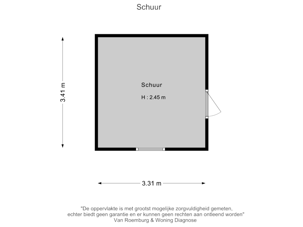 View floorplan of Schuur of Bangert 60