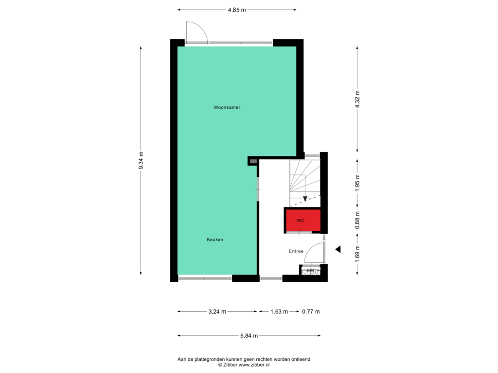 Bekijk plattegrond van Begane Grond van Landbouwlaan 203