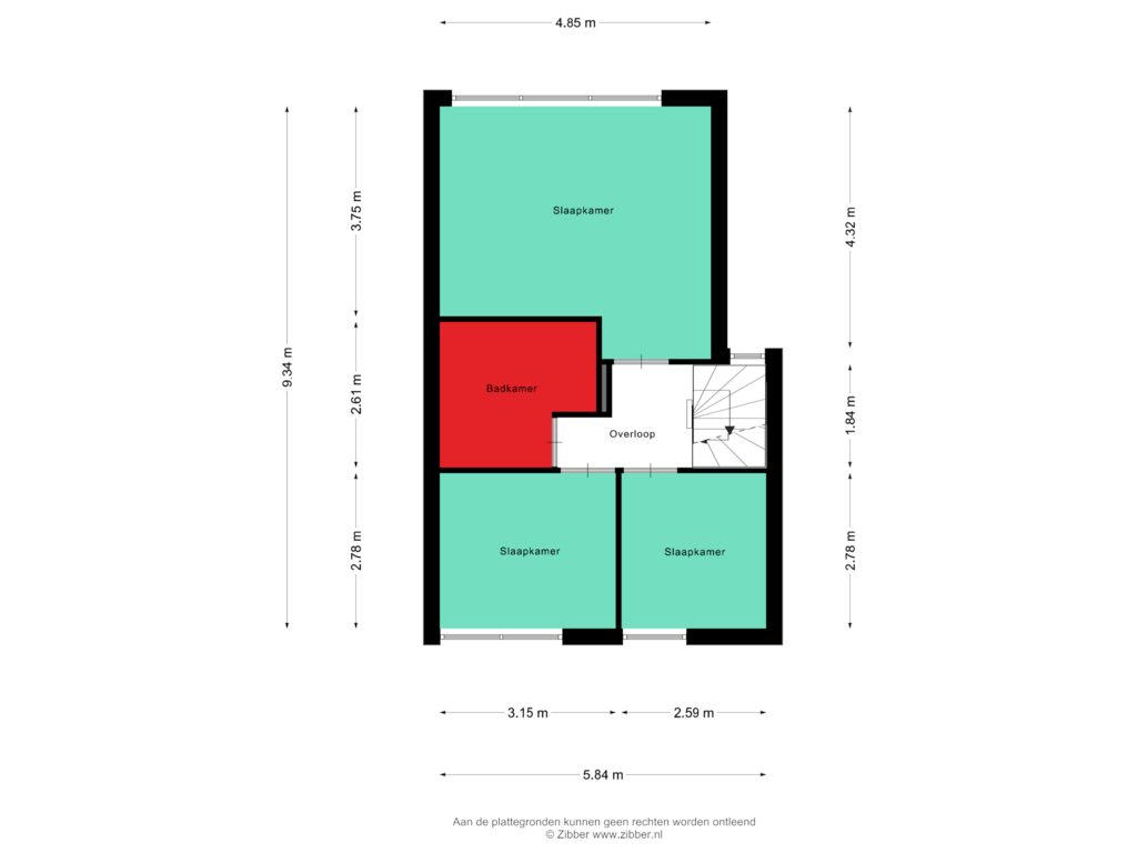 Bekijk plattegrond van Eerste Verdieping van Landbouwlaan 203