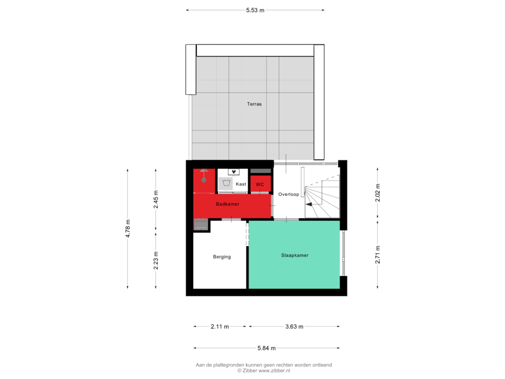 Bekijk plattegrond van Tweede Verdieping van Landbouwlaan 203