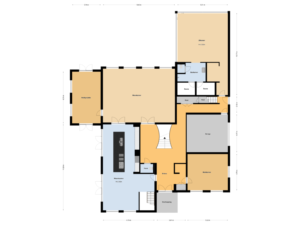 Bekijk plattegrond van Begane Grond van Baambrugse Zuwe 141-B