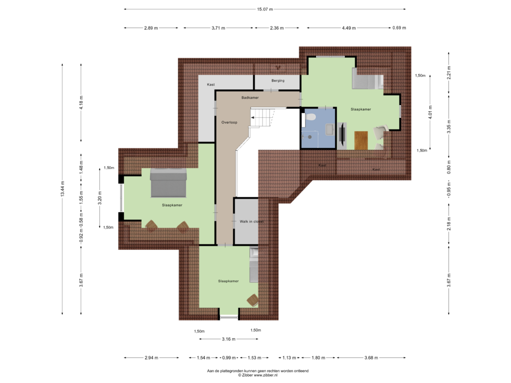 Bekijk plattegrond van Eerste Verdieping van Baltinksweg 9