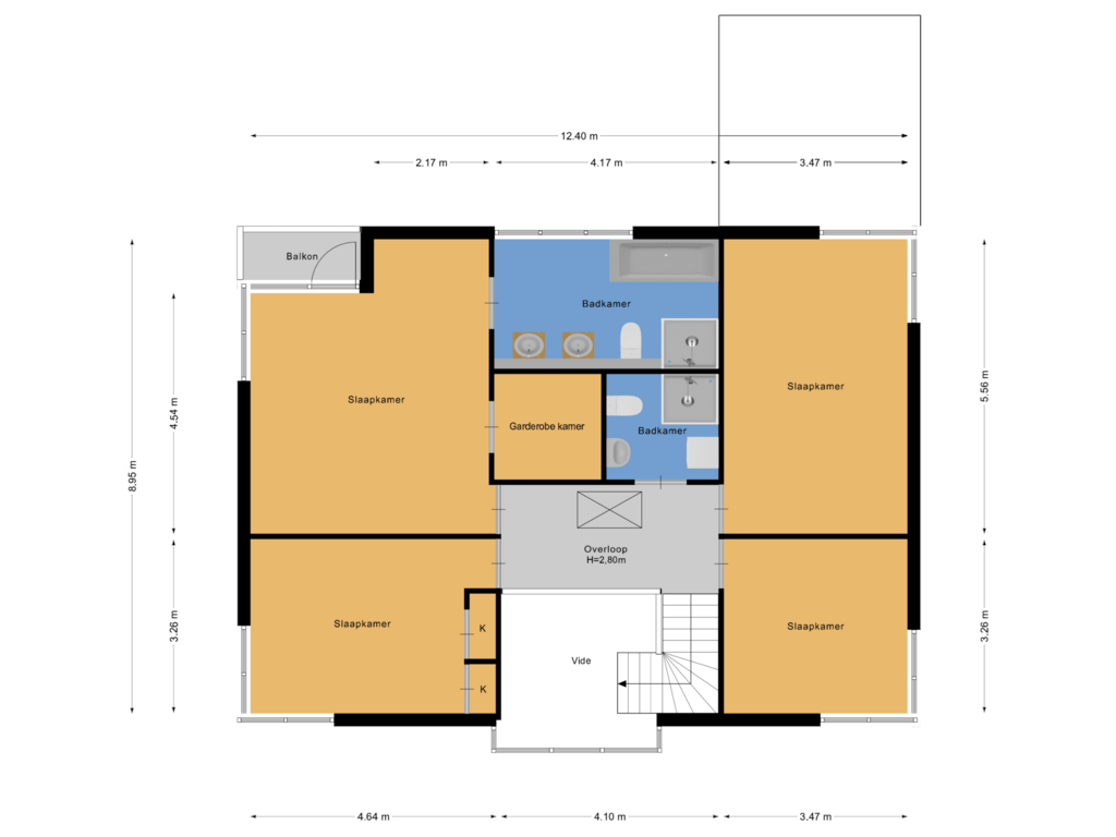 Bekijk plattegrond van Eerste verdieping van Sterreboslaan 6