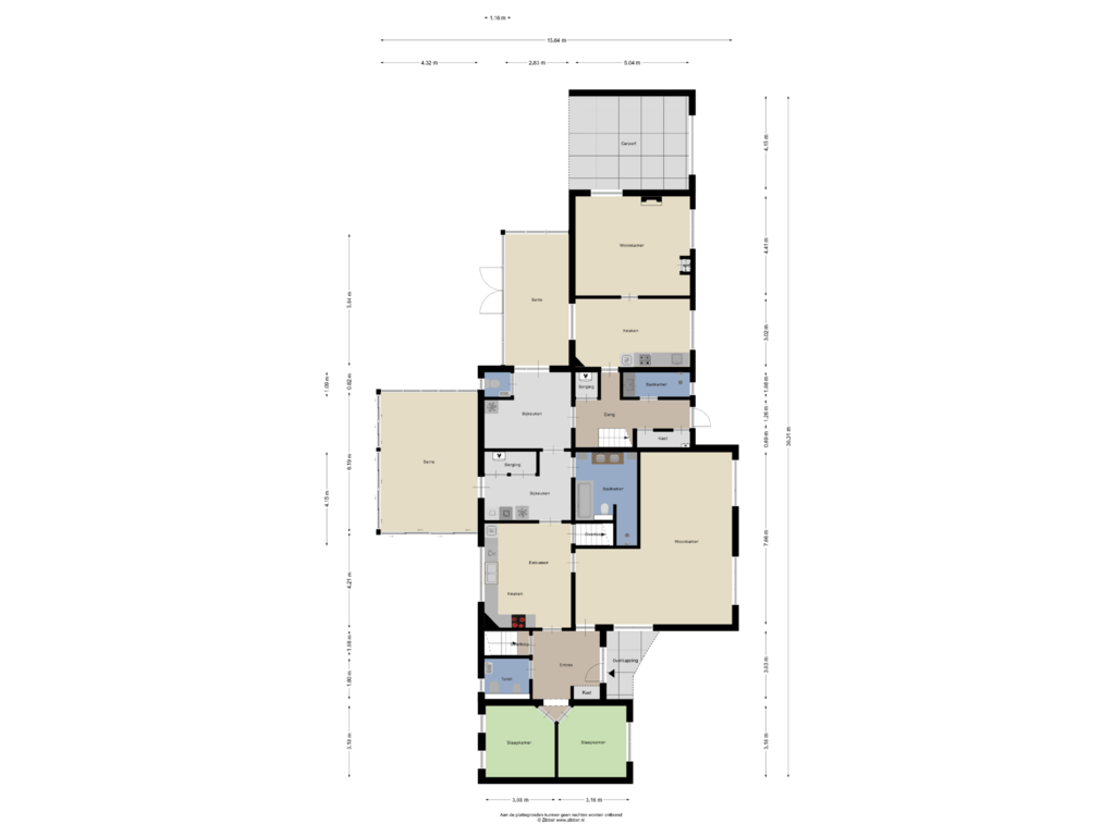 View floorplan of Begane Grond of Hogestraat 11