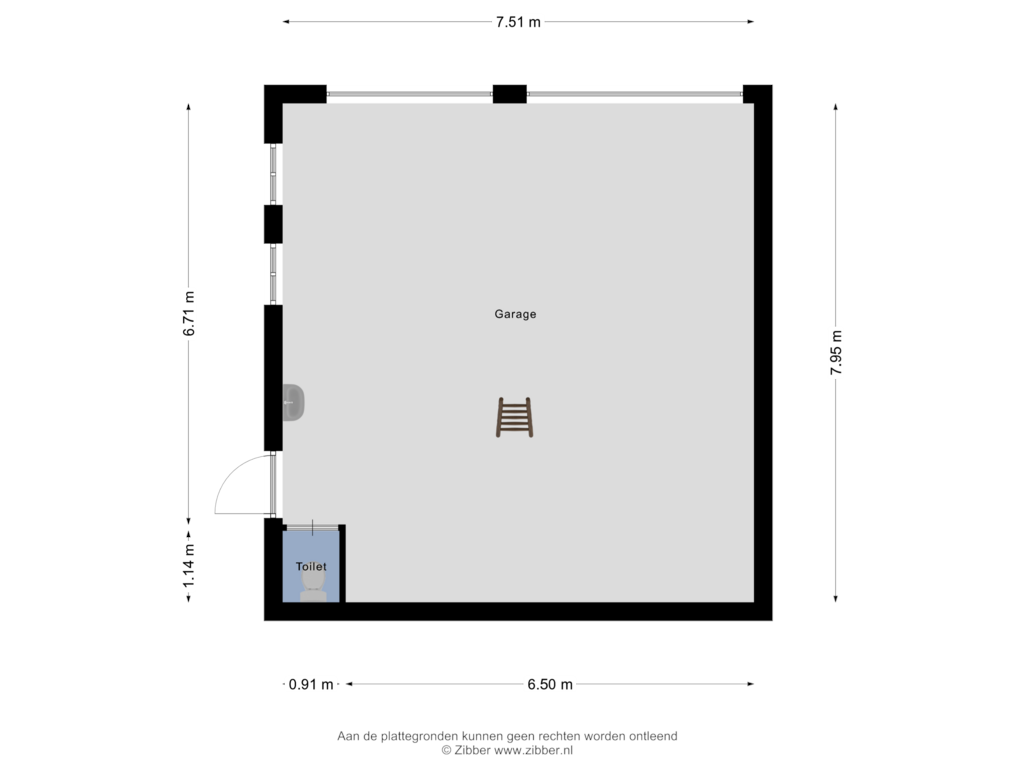 View floorplan of Garage of Hogestraat 11