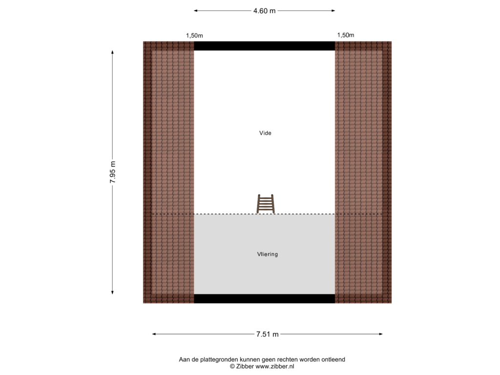 View floorplan of Vliering of Hogestraat 11