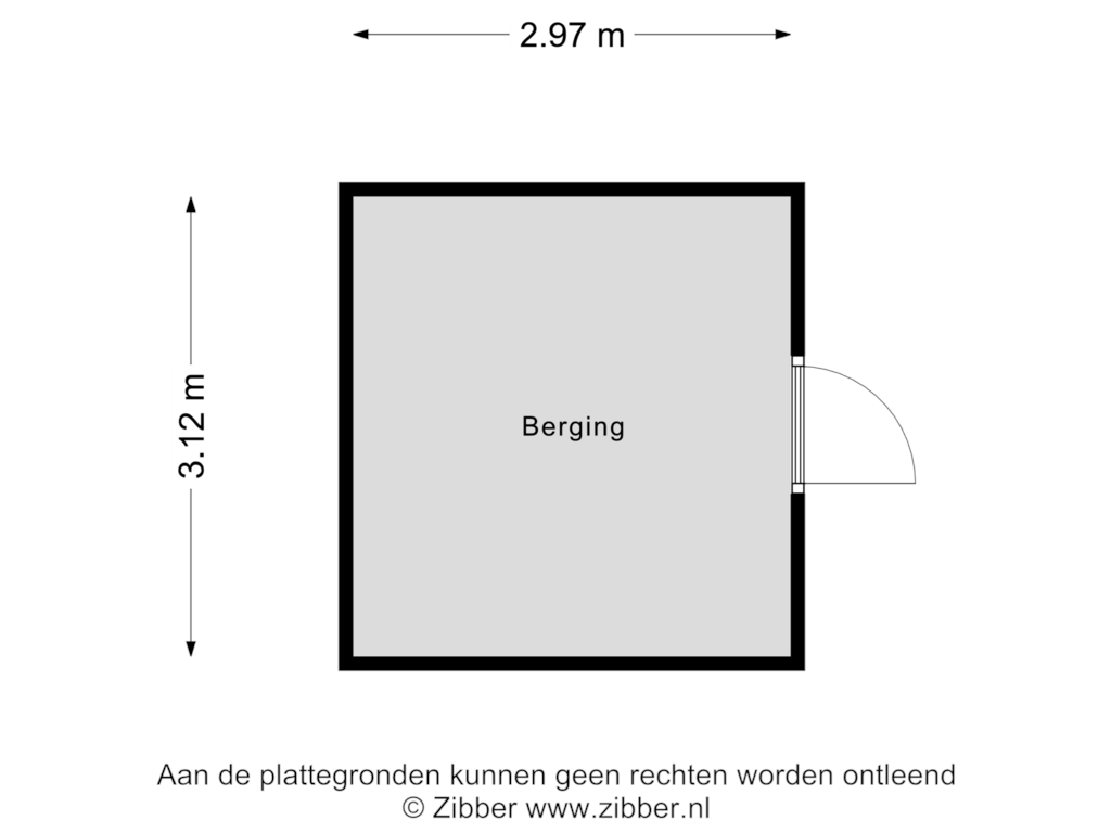 View floorplan of Berging of Hogestraat 11