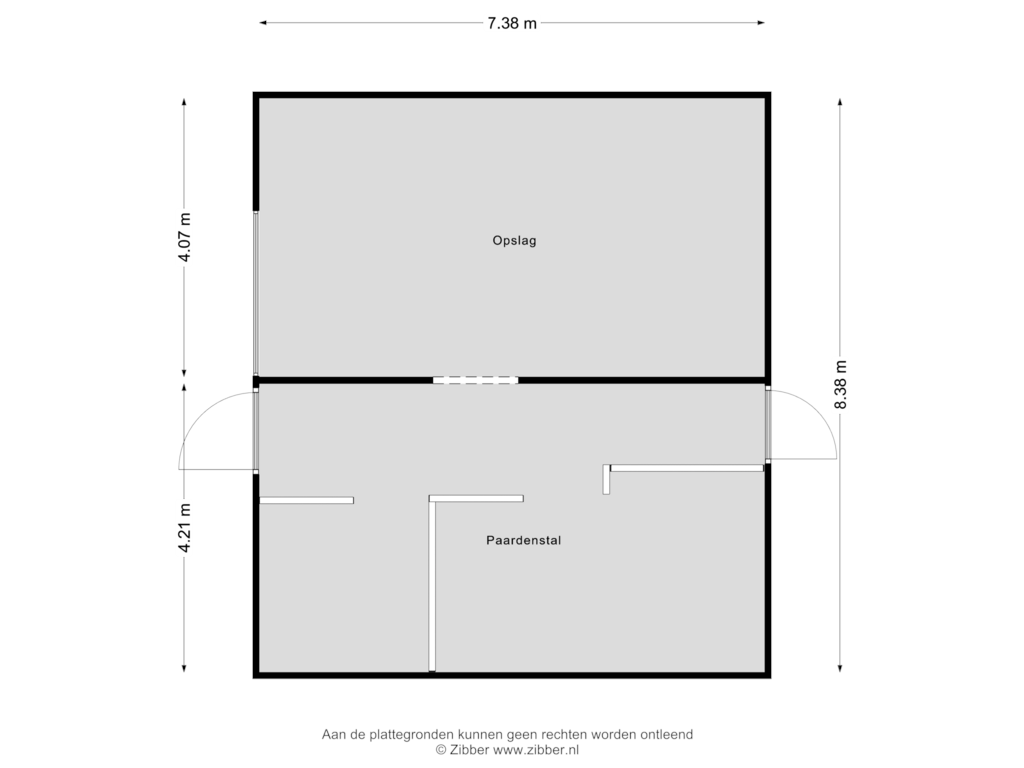 View floorplan of Schuur of Hogestraat 11