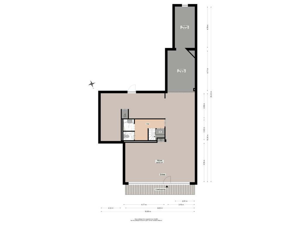 View floorplan of Begane grond of Hoofdstraat 106