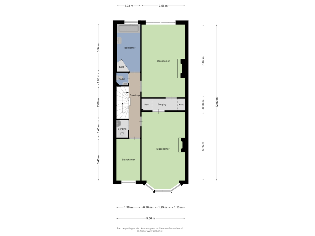 Bekijk plattegrond van Tweedeverdieping van Essenburgsingel 11-A