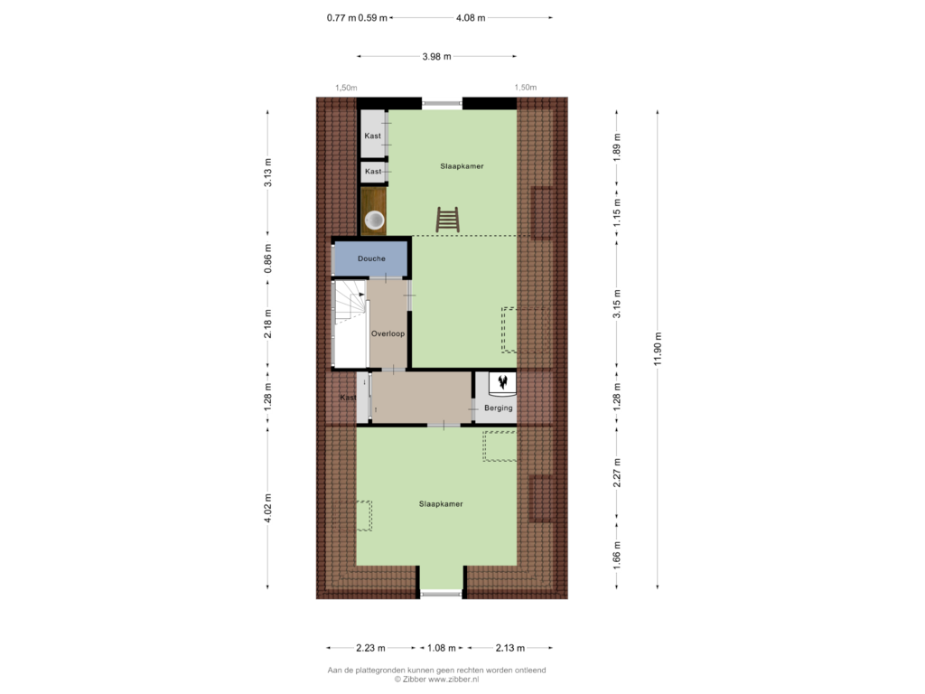 Bekijk plattegrond van Vierde verdieping van Essenburgsingel 11-A