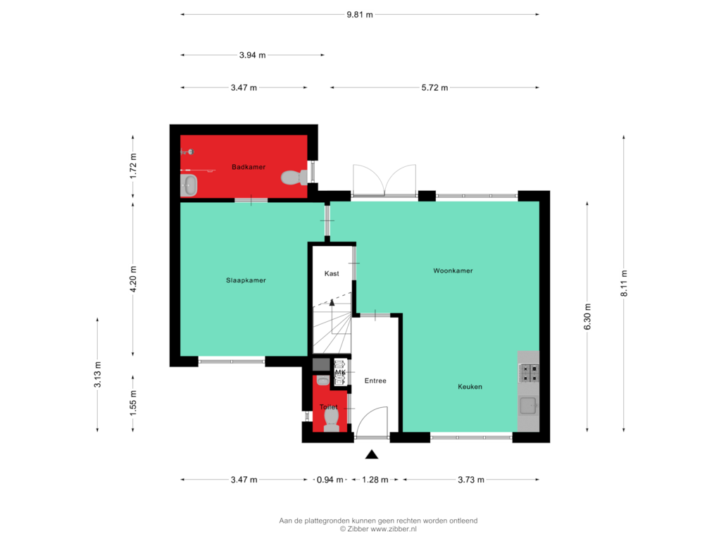 View floorplan of Begane Grond of Bakhuisweg 4-A