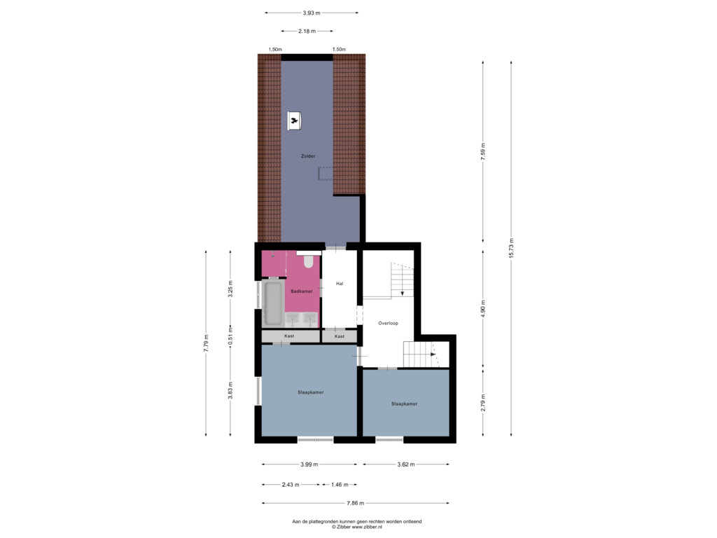 Bekijk plattegrond van Eerste Verdieping van Grotestraat 8