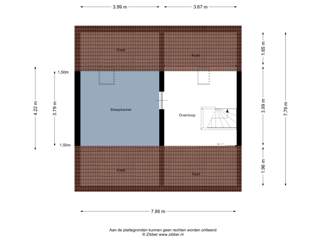 Bekijk plattegrond van Tweede Verdieping van Grotestraat 8