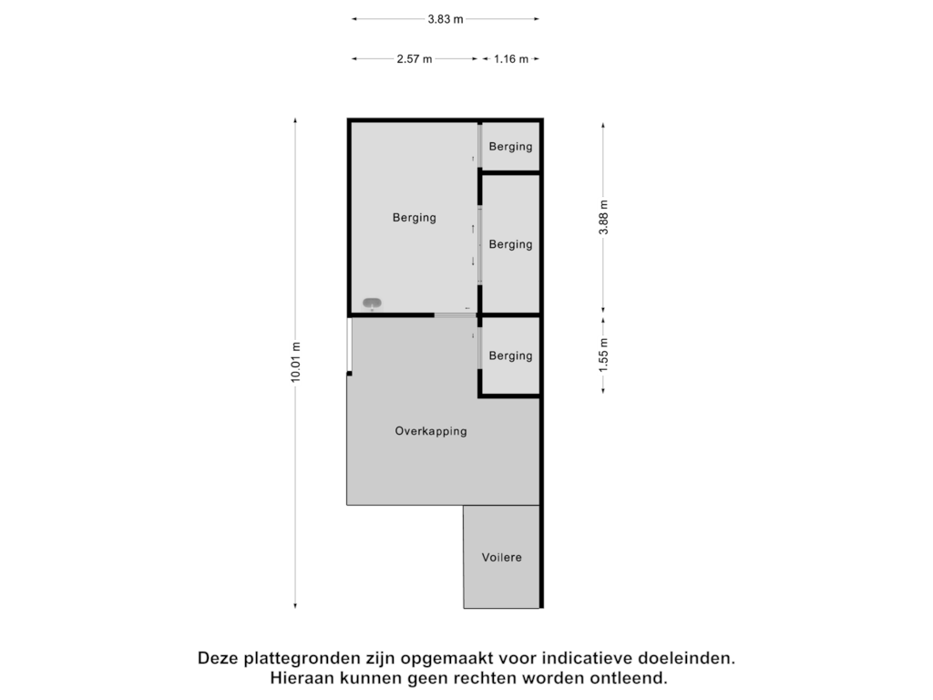 Bekijk plattegrond van Berging van Kerkstraat 237-A