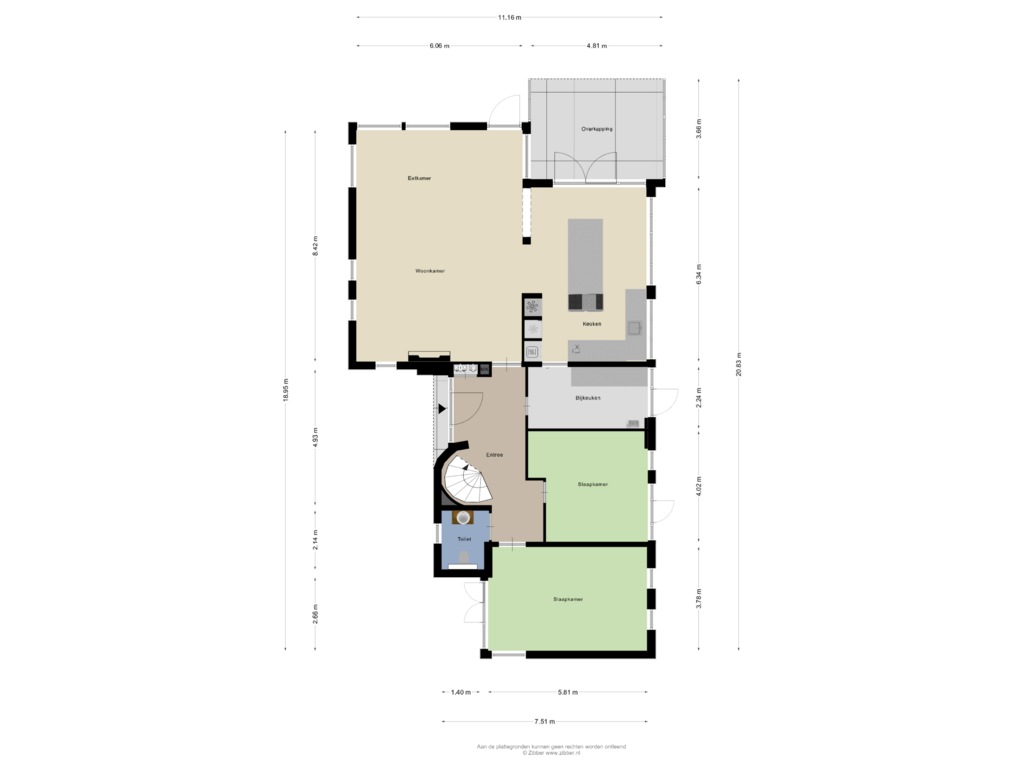 Bekijk plattegrond van Begane Grond van Buerweg 15