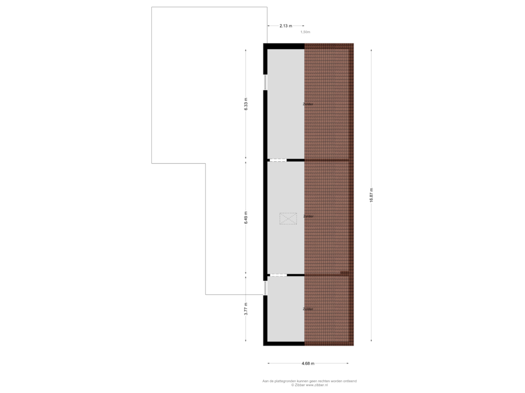 Bekijk plattegrond van Tweede Verdieping van Buerweg 15