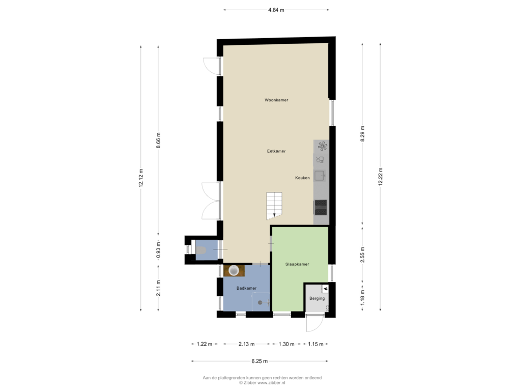 Bekijk plattegrond van Gastenverblijf van Buerweg 15