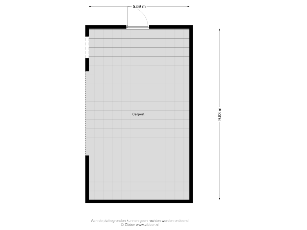 Bekijk plattegrond van Carport van Buerweg 15