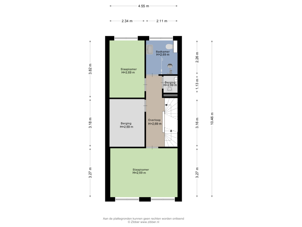 Bekijk plattegrond van Eerste Verdieping van Parallelweg 52