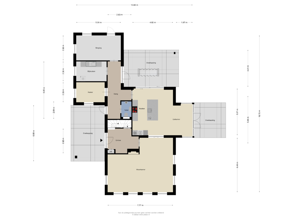 View floorplan of Begane Grond of Vegerweg 50